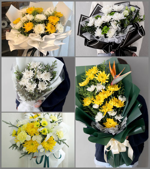 山东莱芜莱城区雪野镇北双王村白事花束代送